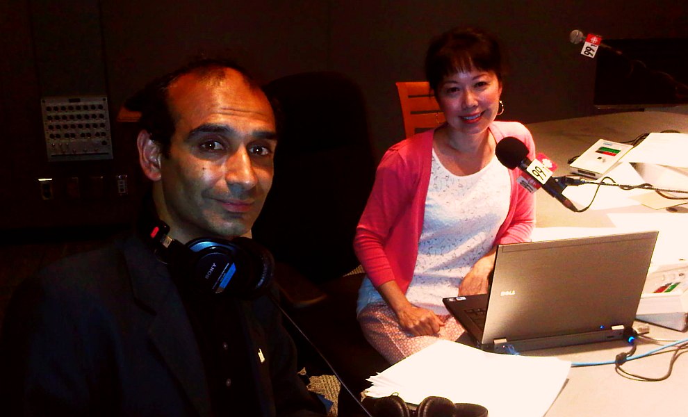 00 - HiMY SYeD with Mary Ito host of CBC Radio One Here and Now in Studio after Interview - Monday July 8 2013