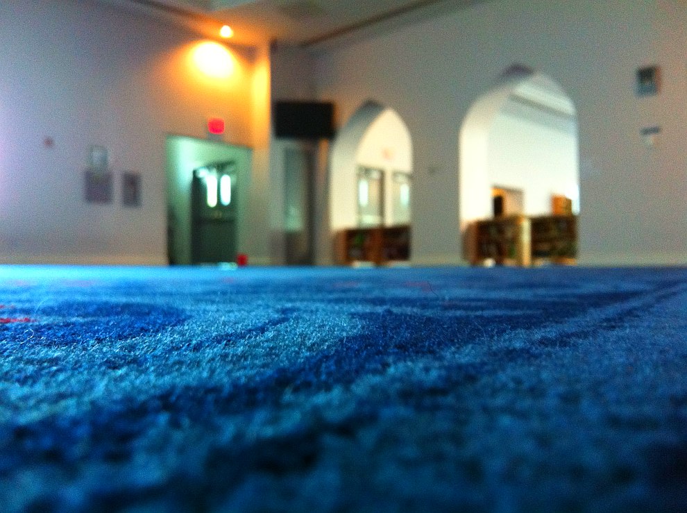08 - Day 4 - London Muslim Mosque sisters prayer space carpet point of view photo by Aksa Mahmood for 30 Masjids Friday July 12 2012